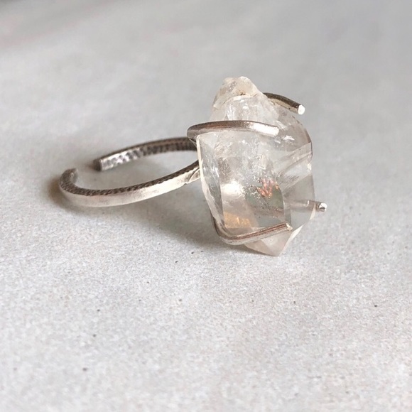 Last 1! 🌟HP 7/18🌟 Herkimer Diamond Crystal Ring - Picture 2 of 5
